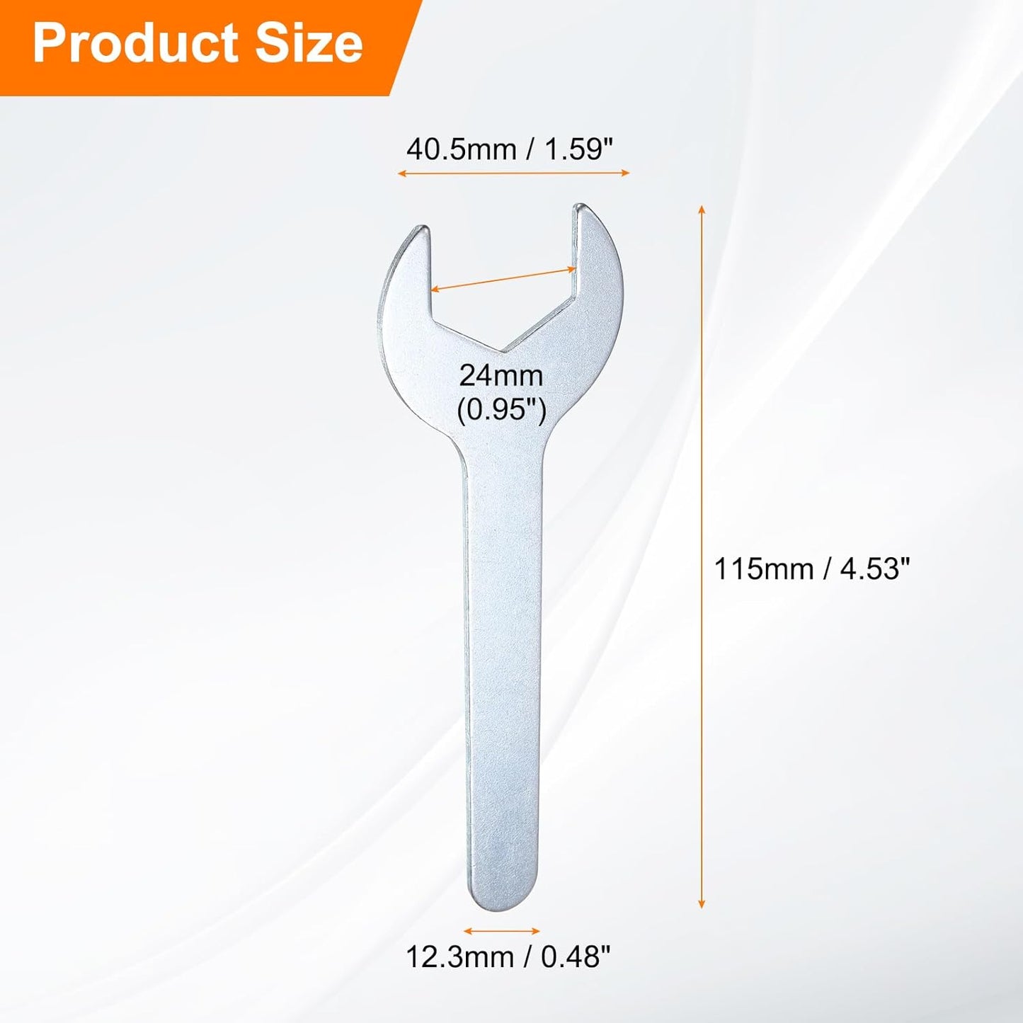 HARFINGTON 10pcs Small Wrench 24x115x2.8mm Metric U-Shaped Single Open Ended Spanner Super Thin Flat Head Galvanizing Wrench for Automotive Repair Furniture Assembly