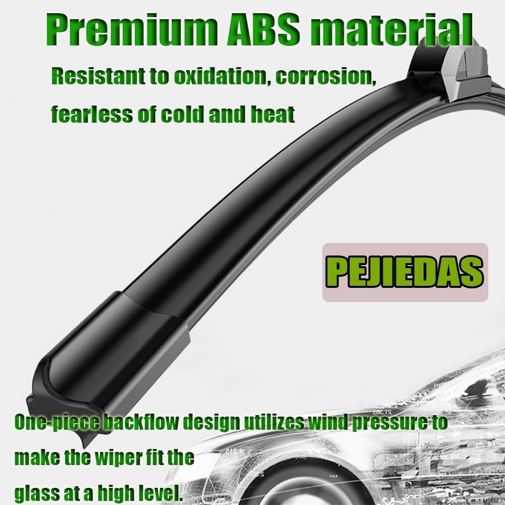 OEM Quality Front Wiper Blades, Replacement for 2009-2020 Honda Fit/2011-2016 Hyundai Elantra, OE Original Style (28 Inch + 14 Inch Front Wiper Blades)