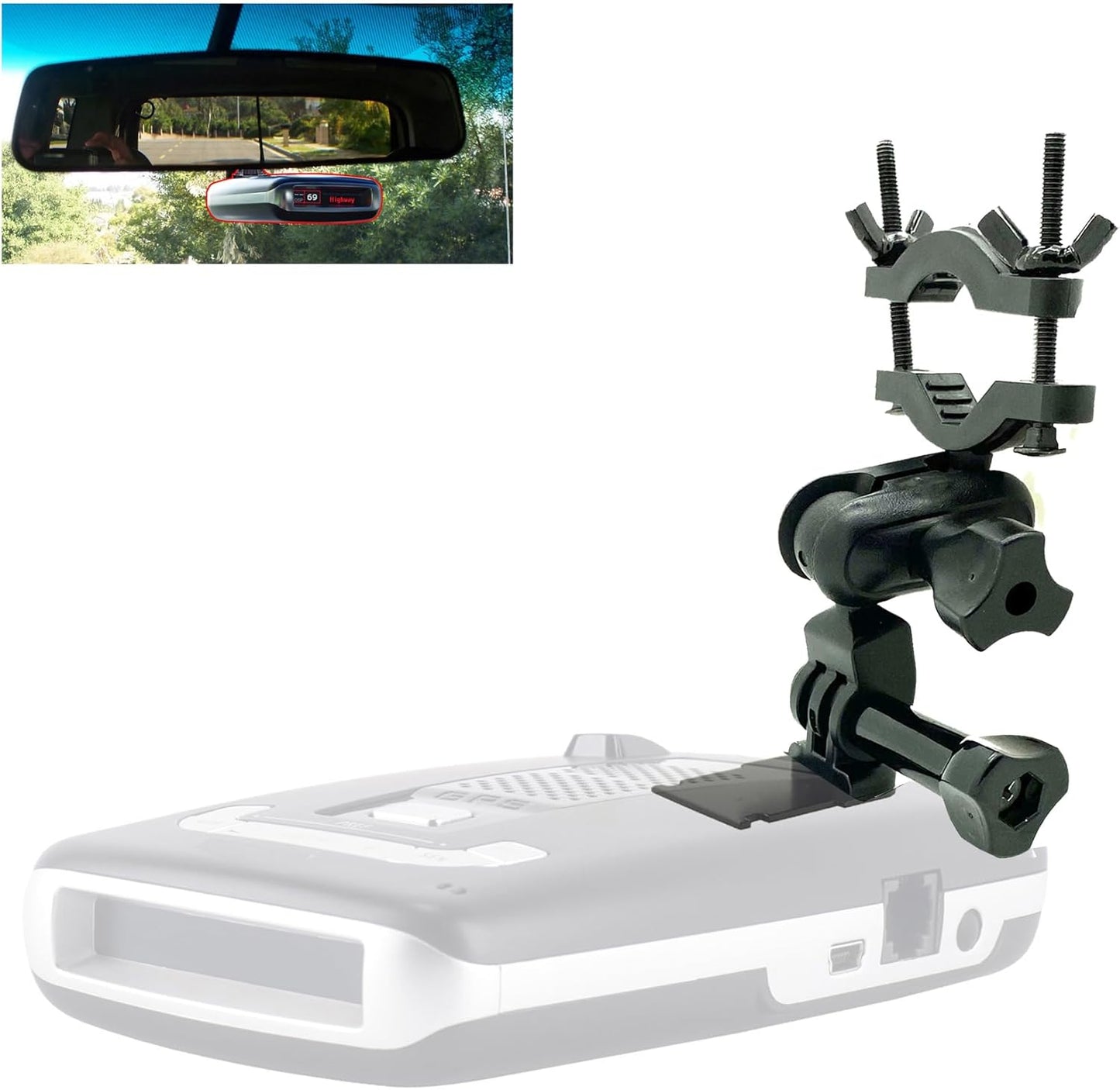 Easy Install Car Rearview Mirror Radar Detector Mount for Escort Max / Max 2 from 2015-2019 Radar (THIS IS NOT FOR MAX360C or the 2020 revised MAX3 that use MAGNETIC dock radar)