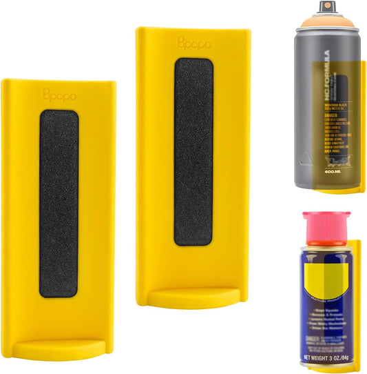 2 Pcs Magnetic Aerosol Spray Can Holder,Strong Magnets Hold Can,Spray Can Wall Mount Organizer Paint Can Bottle Rack for Garage,Toolbox, Workspace