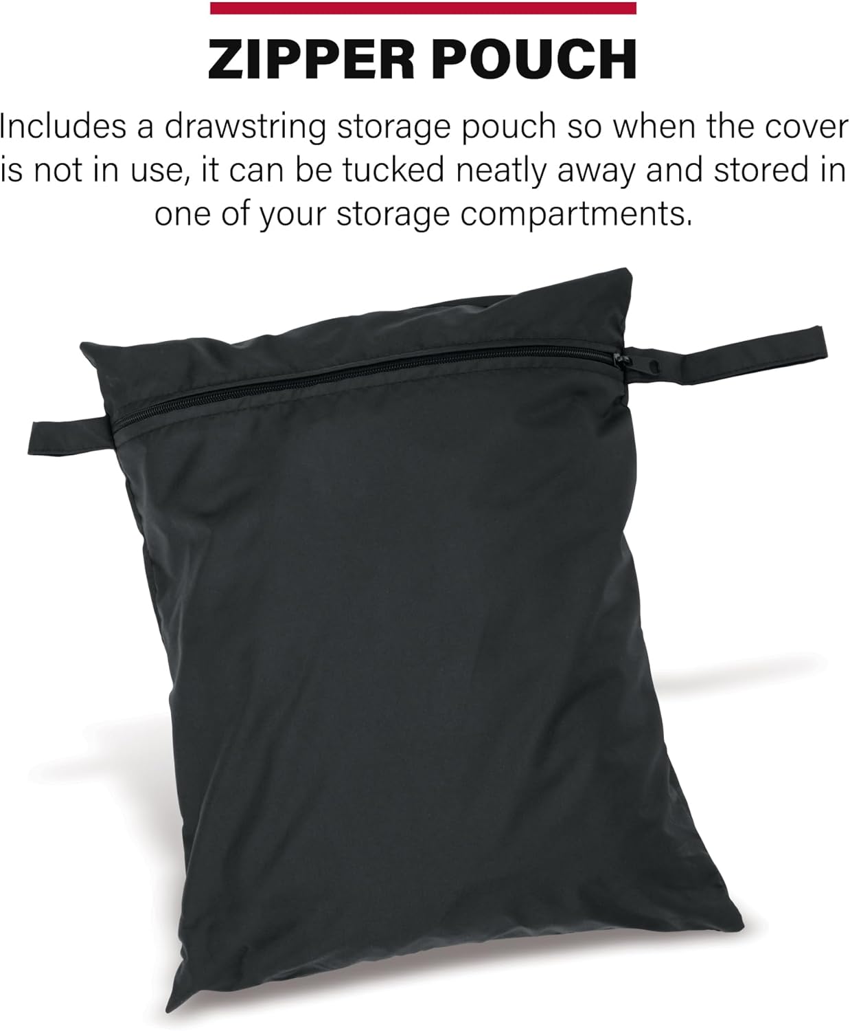 Motorcycle Trike Cover - Weather-Resistant with Elastic Hem, Rustproof Grommets, Storage Bag, Windshield Liner, Antenna Flaps & Expandable Windshield Pockets