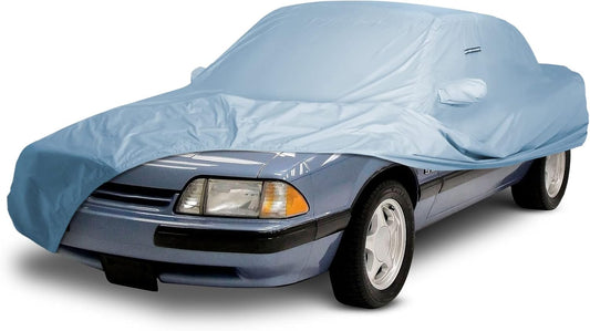 iCarCover Custom Car Cover Compatible with Mustang 1979-2004, Waterproof All-Weather Rain Snow UV Sun Protector Full Exterior Indoor Outdoor Car Covers, 1-Tone (Solid Gray)