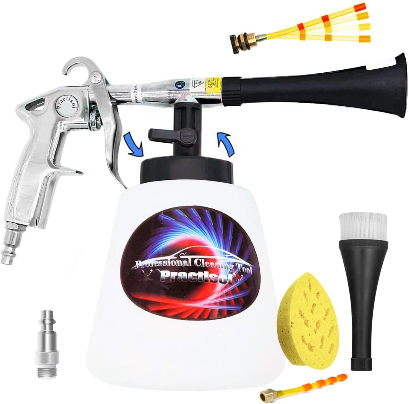 Car Interior Cleaner, Auto Detail Tools Car Detailing Kit(Needs Air Compressor) High Pressure Car Cleaning Gun Car Cleaning Kit for Vehicle Upholstery Carpet Seat