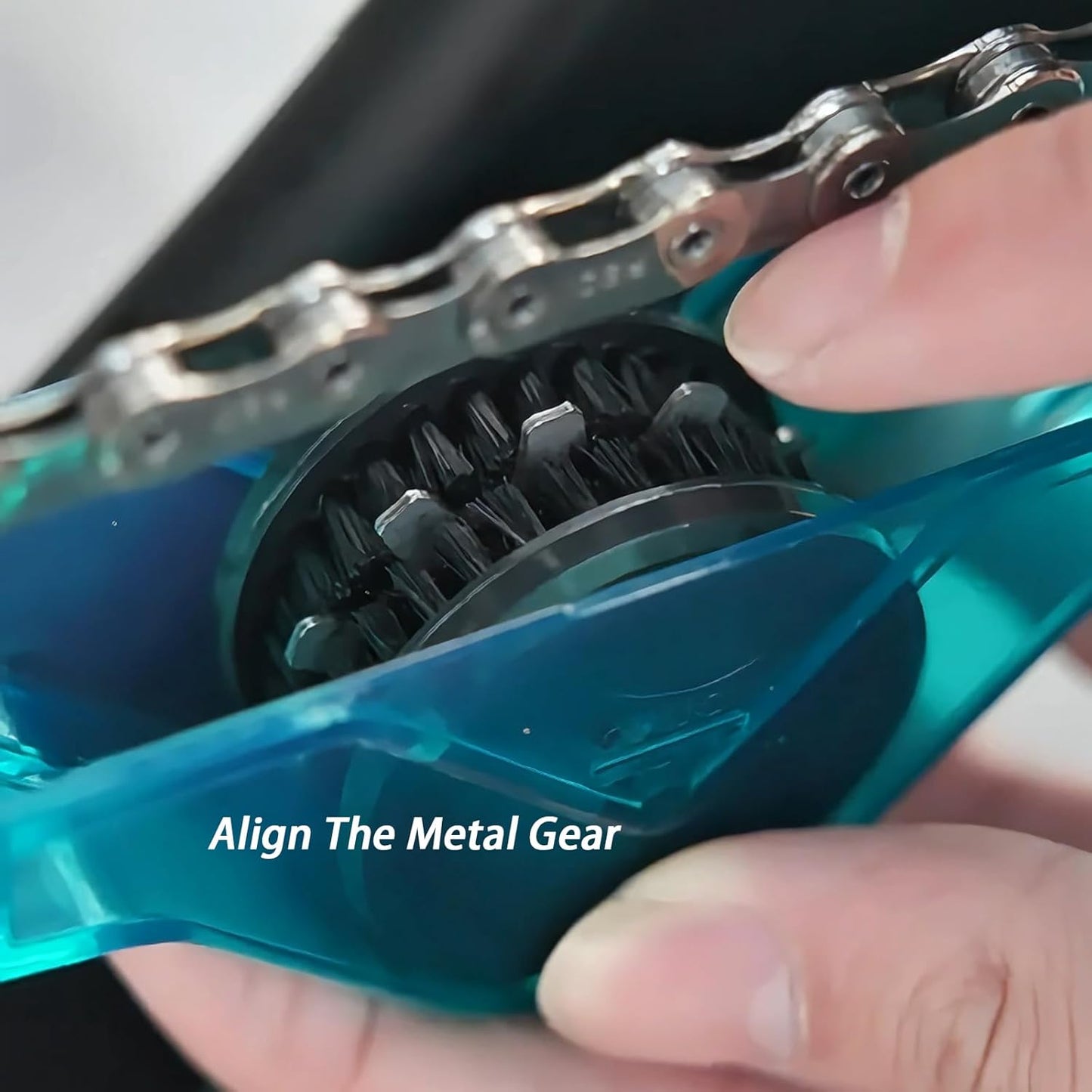 Bike Chain Cleaner,Multi functional chain cleaner Suitable for Mountain Bike, Road Bike,Bicycle Cleaning Brush Tool for Drivetrain(green)