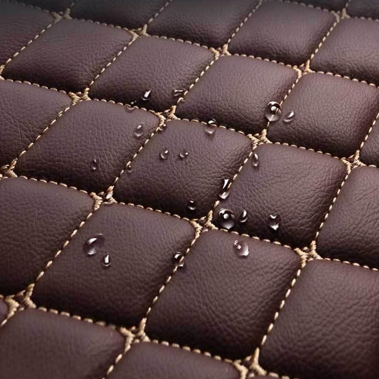 Customized Personalized car Floor mats, All-Weather Luxury car Floor mats, Waterproof and Anti Slip Leather car Floor mat Lining, 95% Customized car, Truck, and SUV Floor mats (Black and red Stripes)