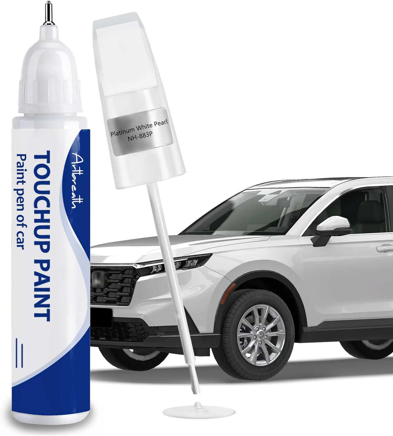 Platinum White Pearl(NH-883P) Touch Up Paint for Honda-Exact Match–Chips and Nicks Car Paint Scratch Repair Kit Automotive Paint Pen for CR-V/CIVIC/Accord/HR-V/Pilot/Odyssey/Ridgeline/Passport
