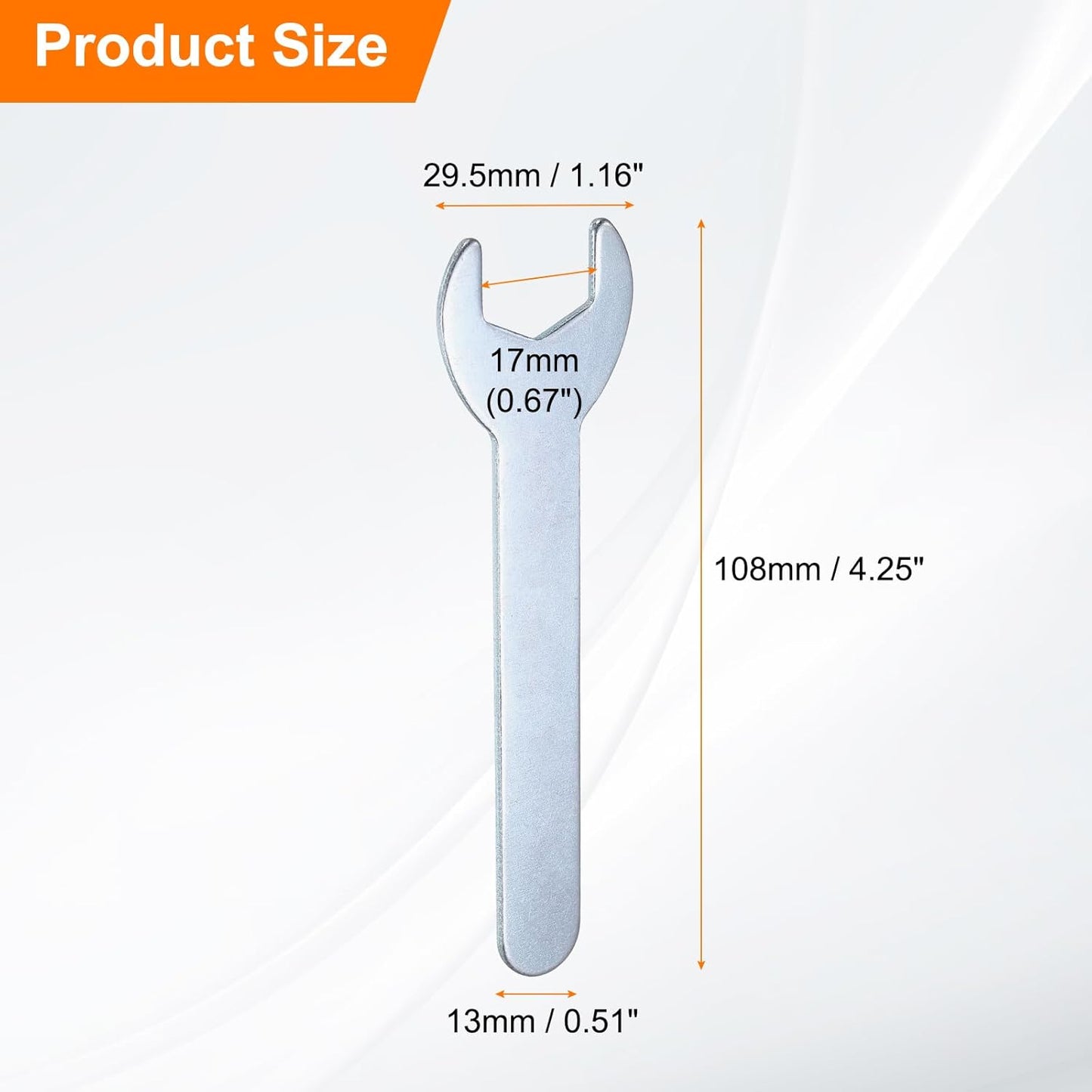 HARFINGTON 10pcs Small Wrench 17x108x2mm Metric U-Shaped Single Open Ended Spanner Super Thin Flat Head Galvanizing Wrench for Automotive Repair Furniture Assembly