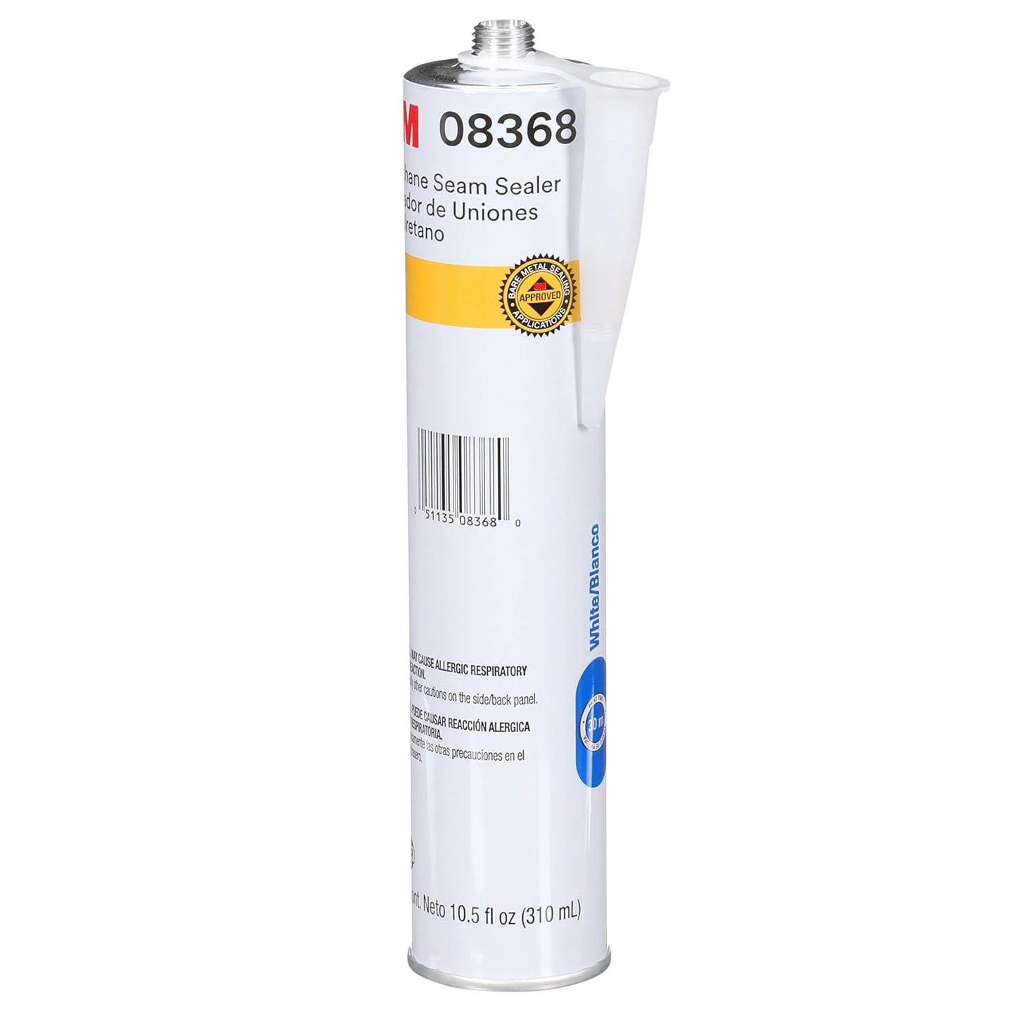 3M Urethane Seam Sealer, 08368, White Color, High Solids, Permanently Flexible, 310mL/10.5 fl oz Cartridge