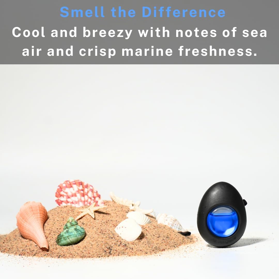 Air Jungles Car Air Freshener Vent Clip 3 Count, Ocean Scent, 4 ml Each, Long-Lasting Car Odor Eliminator, Easy Clip-On Design, Up to 90 Days Freshness for Cars, Trucks, and SUVs
