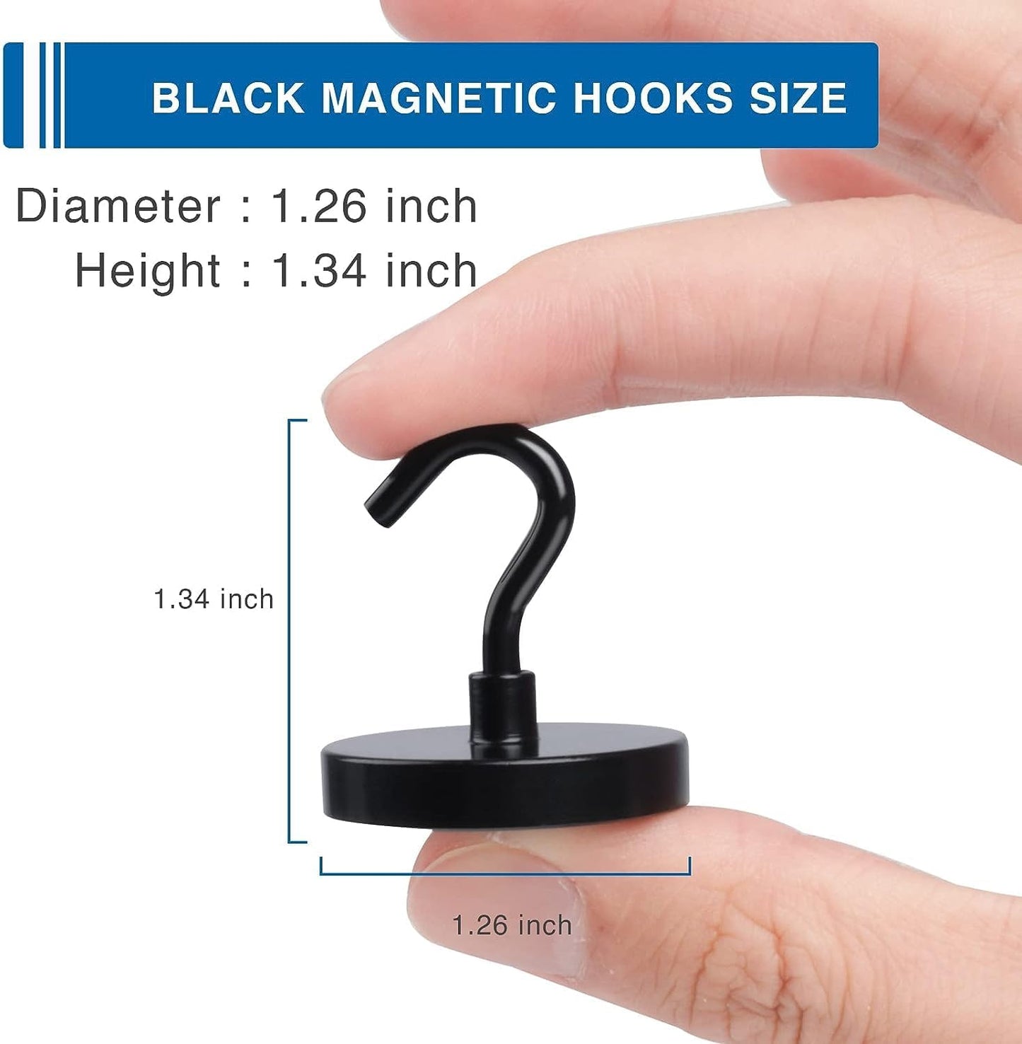 LOVIMAG Magnetic Hooks,100lbs Magnetic Hooks for Cruise Cabins, Cruise Essentials Must Haves for Travel, Strong Magnets with Hooks for Hanging, Heavy Duty Magnets with Epoxy Coating-12 Pcs