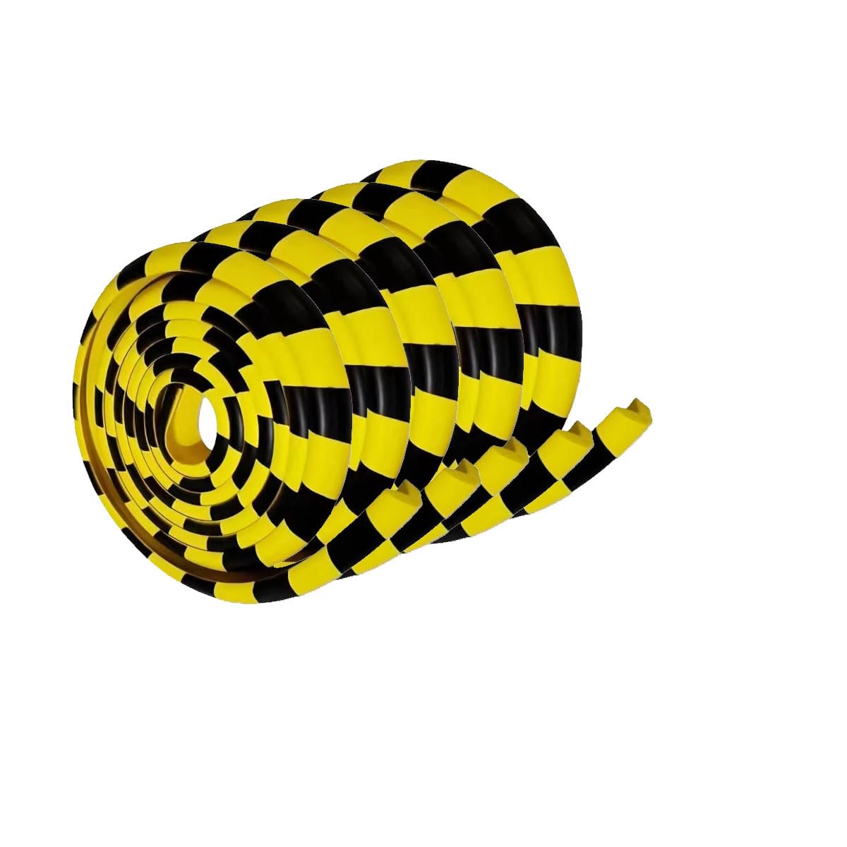 Heavy-Duty Wall & Corner Guards – 5M Self-Adhesive NBR Rubber Protection with Yellow/Black Stripes for Parking Columns & Garage Safety