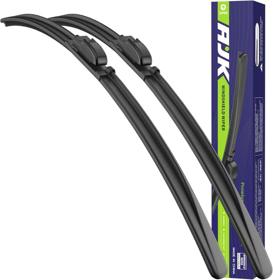 AJK 22 and 19 inch Wiper Blades, Premium All Season 2 Pack Driver Side Passenger Side Front Windshield Wipers Replacement for Chevrolet Colorado 2004 2005 2006 2007 2008 2009 2010 2011 2012