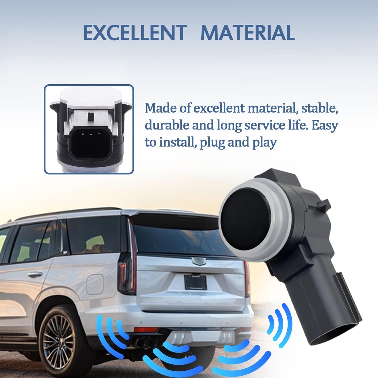 Bumper Park Assist Object Sensor,for Chevy Silverado/Tahoe/Suburban,for GMC Yukon XL/Sierra,for Cadillac CTS/XTS/XT5/Escalade Replace 52050134 84078131 84153946 ,for Buick Encore/Lacrosse 4.3/5.3/6.0L