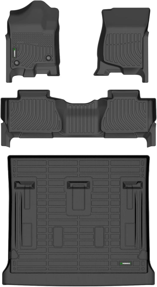 ANBINGO®Floor Mats Fit for Chevy Tahoe/GMC Yukon (NO XL) 2007-2014&Cargo Liners All Weather Mats for Chevy Tahoe TPE Car Mat Rugs for GMC Yukon Rubber Trunk Carpet for Tahoe Automotive Accessories