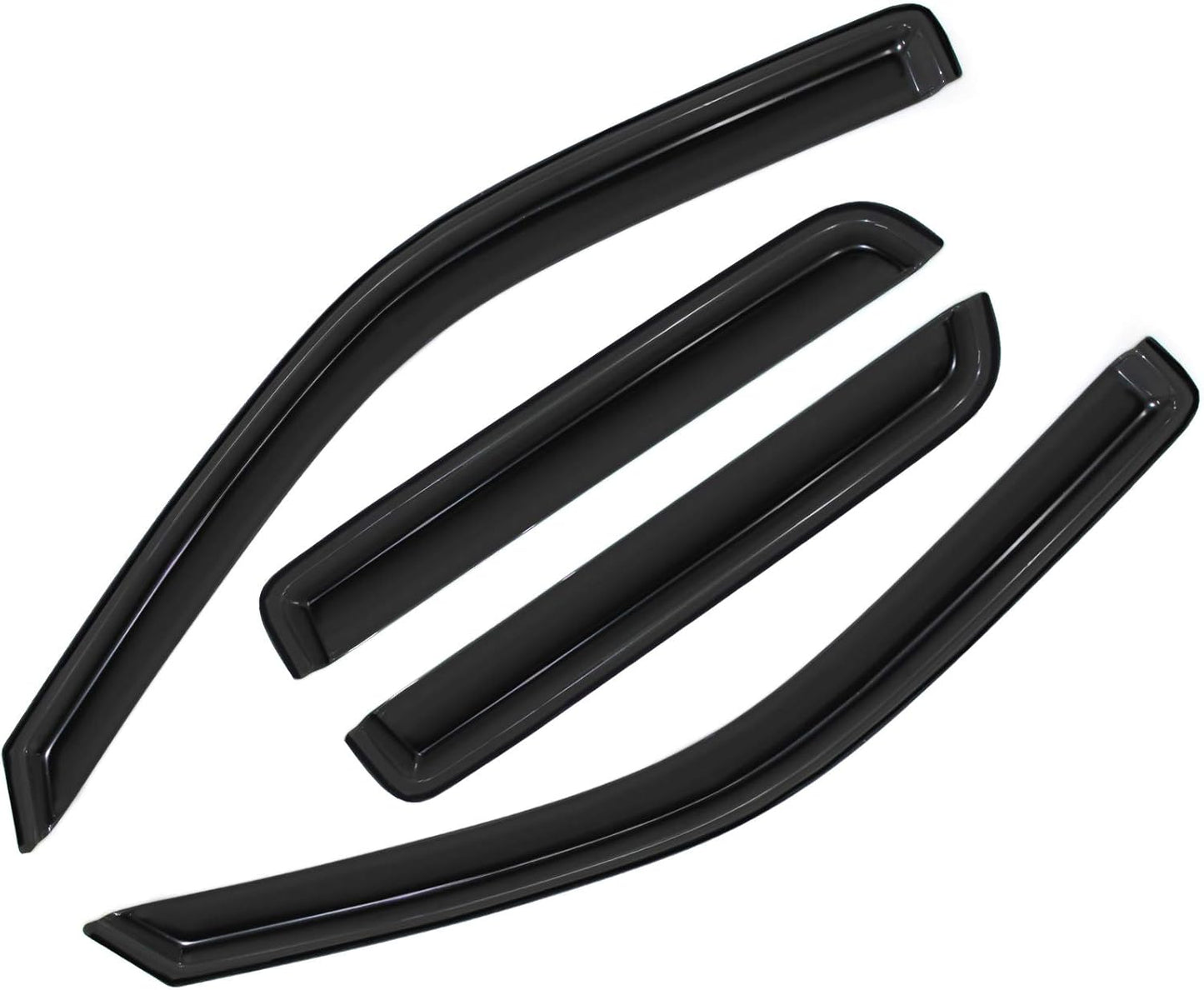 Window Visors Compatible with 2004-2012 Chevy Colorado/GMC Canyon Crew Cab Outside Wind Deflectors Sun Rain Guards 4pcs 94133