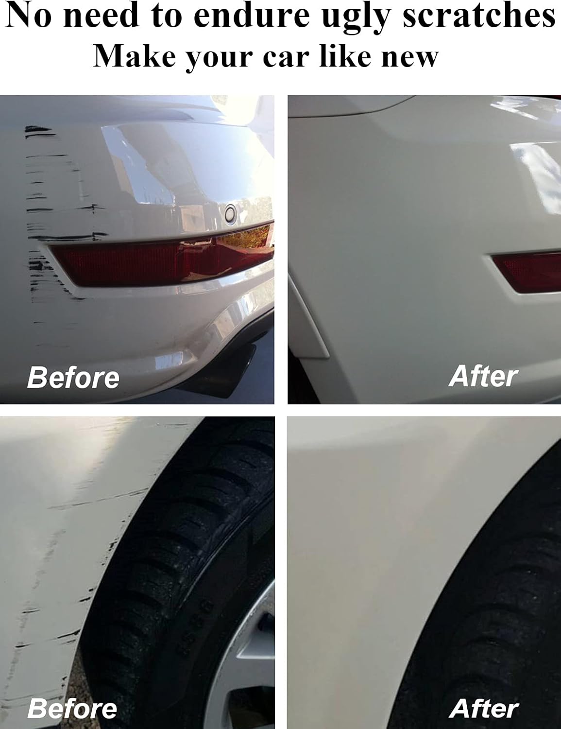 SYOAUTO Super White Touch Up Paint Fit for Toyota 040 Cars - 2 in 1 Scratch Repair Automotive Paint Remover