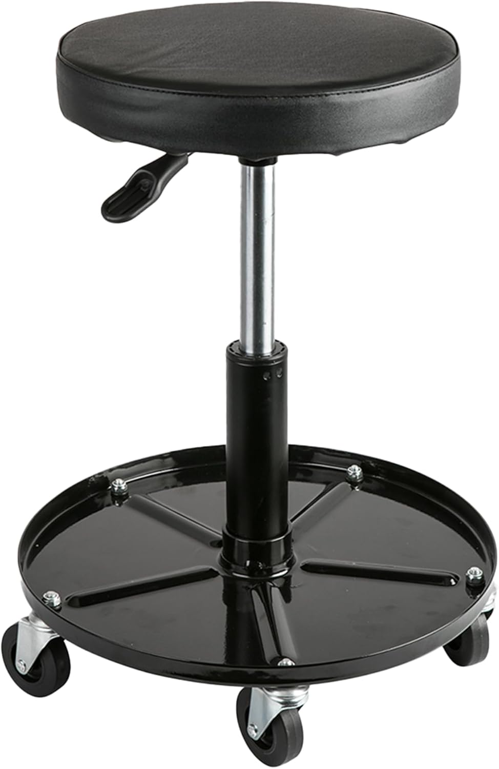 Aain Heavy Duty Adjustable Rolling Seat, with Tool Tray, 5pcs Casters, 15.3" to 20.2"