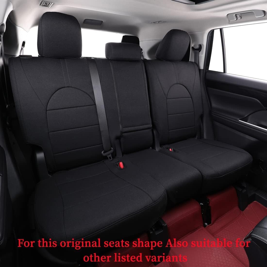 coverdream Custom Fit Camry Car Seat Covers for 2025 Toyota Camry LE,SE,Full Coverage Polyester Seat Protector(Full Set,Black)