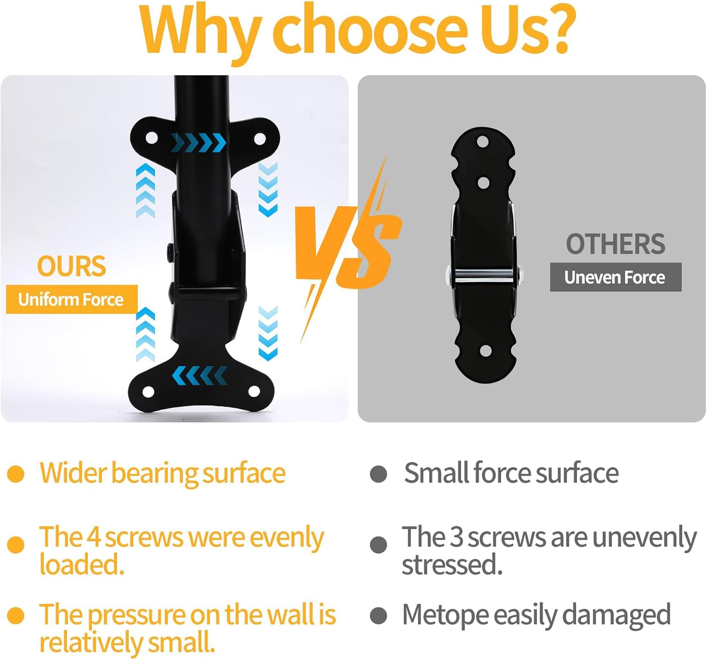 Bike Wall Parking Stand - Adjustable Horizontal Bicycle Storage Rack for Garage and Home - Metal Hook Holder for Road, Mountain, and Hybrid Bikes