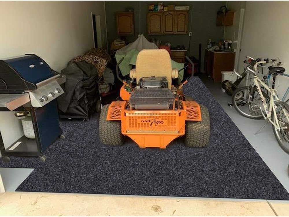 Garage Floor Mat，Absorbent Oil Mat—Floor Mat for Golf Carts,Motorcycles，Protect Garage and Shop Floor Surface，Absorbent Felt and Leak-Resistant Anti-Slip Backing，Reusable/Washable (7'6"x21')