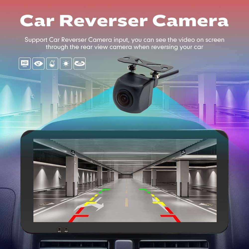 Kunfine Car CarPlay Android Auto Navigation Stereo GPS Radio Camera Display 10.33" QLED Touchscreen Headunit Tablet Media Player for Peugeot 301 2013-2022, if Applicable Quad Core 1G+32G Matte Black