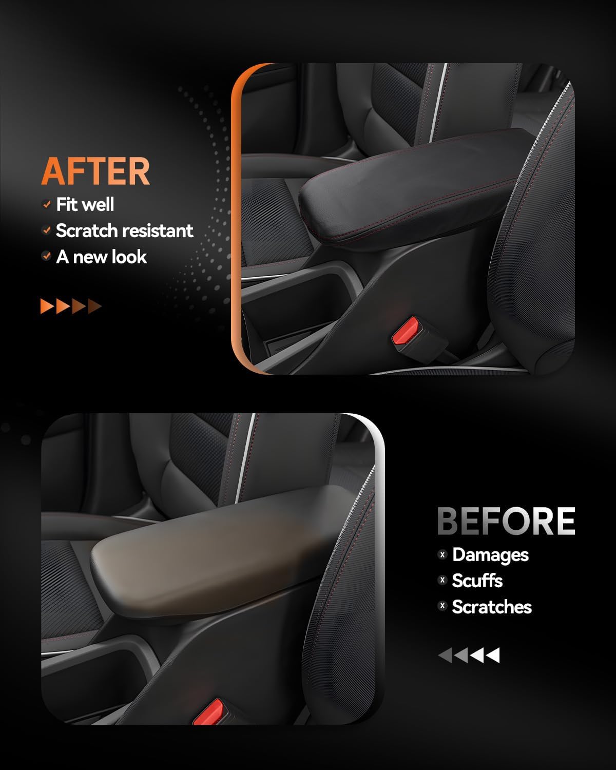 CDEFG for Chevrolet Trailblazer 2021-2025 2026 Center Console Cover Armrest Box Cover for Chevy Trailblazer (LS, LT, Activ, RS) 2021 2022 2023 2024 2025 2026 Accessories Arm Rest Protector