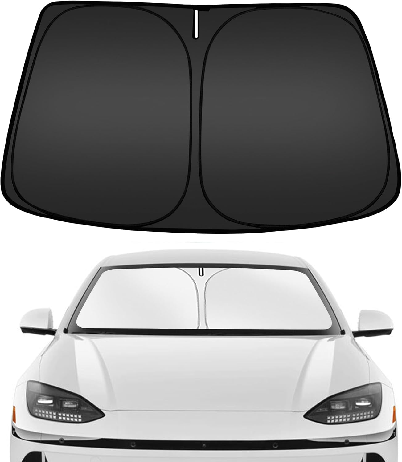 ARISMOTOR Windshield Sun Shade for Hyundai Ioniq 6 2023-2025, Custom Fit Foldable Front Window Sunshade Sun Visor Protector, Block UV Rays Keep Your Car Cooler