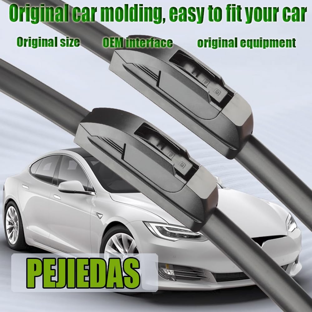 3 Wiper Blades, Front Wiper + Rear Wiper Blades for 2013-2016 Mazda CX-5,2007-2012 Hyundai Santa Fe (24 inch + 18 inch + 14 inch) OE Original Style