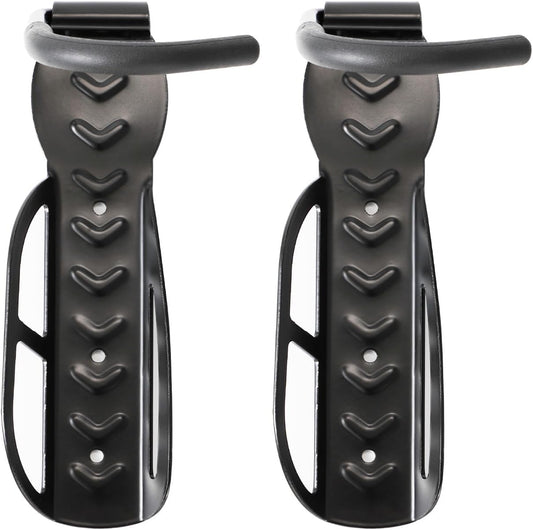 Vertical Bike Rack Wall Mount for Garage–Heavy-Duty Steel Bicycle Hook for Indoor Storage, Space-Saving Holder for Road, Mountain & Hybrid Bikes, Fits Tires Up to 2.6" Wide (2 Pack)