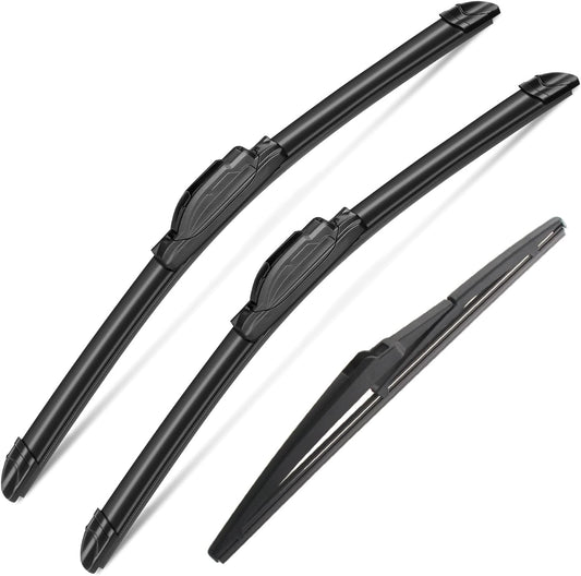 3 Wipers Set for Scion XD 2008-2011, Windshield Wiper Blades Original Equipment Replacement Front and Rear- 26"/14"/8A" (Pack of 3) J- HOOK