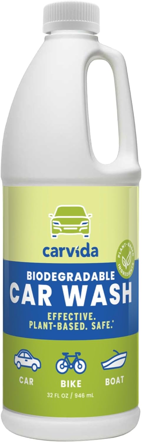 Biodegradable Car Wash, Low-Foam, Environmentally-Friendly Plant-based Concentrate, 32oz