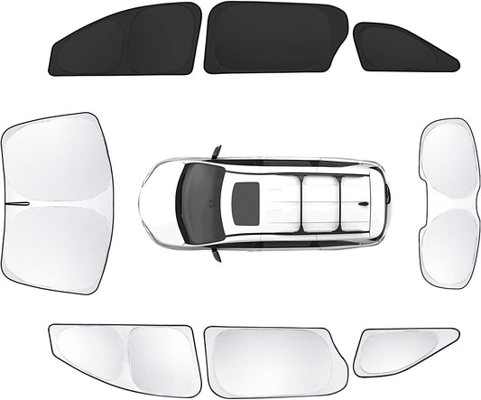 8pcs Car Window Shades for Toyota Sienna 2021-2025 Accessories,Windshield Side Rear Full Sunshade,Sun Visor UV Blocking, Privacy Protection and Blackout for Camping Outdoor