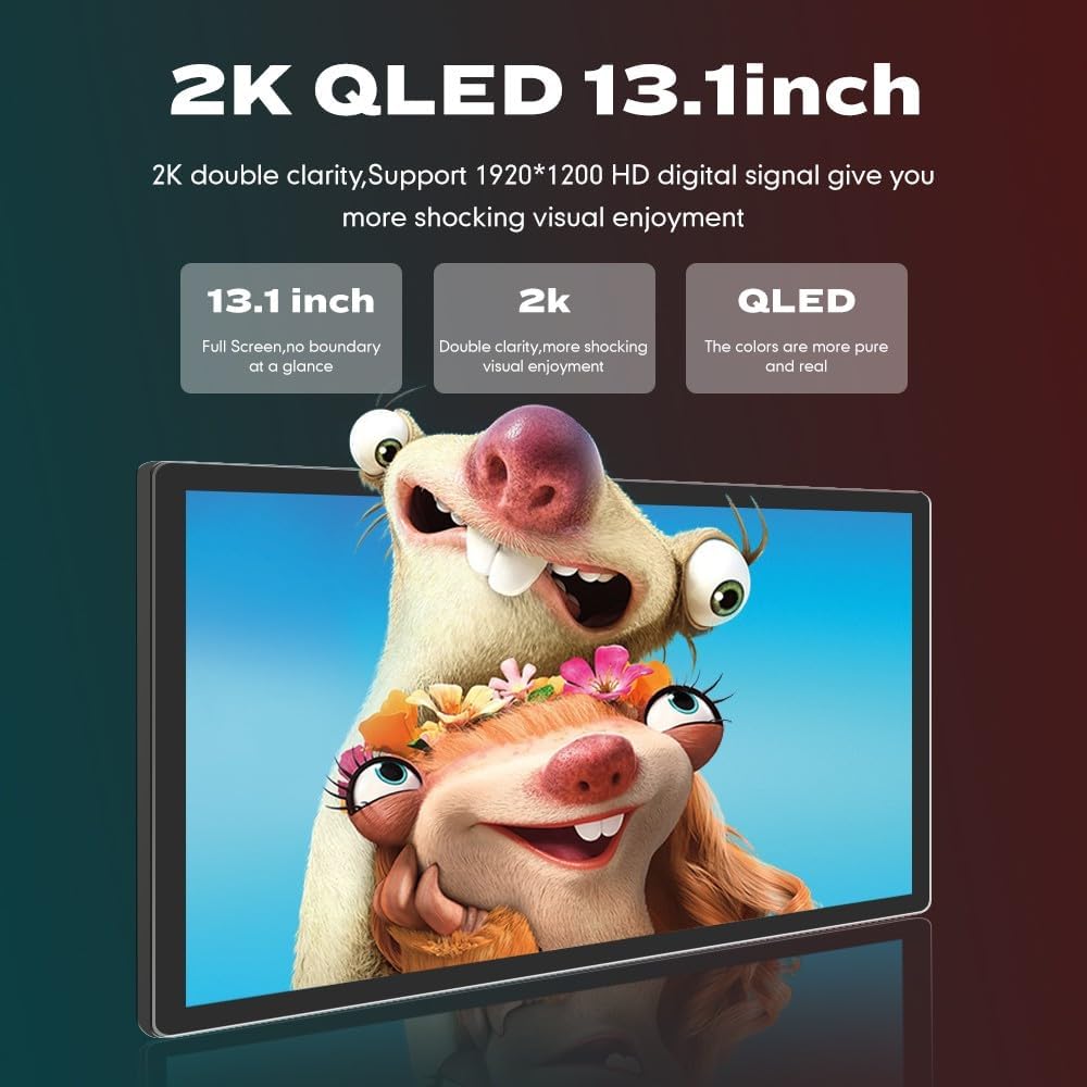 Kunfine Car CarPlay Android Auto Navigation Stereo GPS Radio Reverse Camera Display 13.1" QLED Touchscreen Headunit Tablet Pad Media Player For Peugeot 301 13-22, if Applicable Octa Core 2G+32G Silver