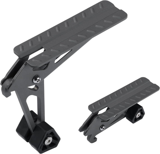 COWVIE Foldable Car Door Step Stand Pedal - Access to Vehicle's Top Roof Both Feet Stand Pedal Ladder for Most SUV Truck Jeep Black