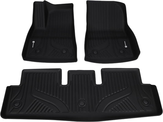 Car Foot Mats for Tesla Model 3P with 4 TPE Materials On The Front and Rear Rows Suitable for All Weather Conditions Suitable for Model 3P