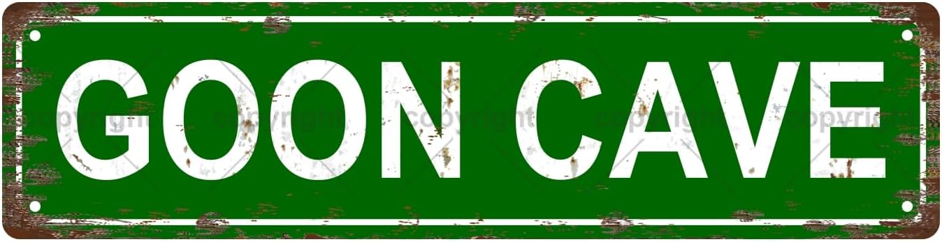 GOON CAVE Space Vintage Metal Tin Sign, Street Sign, Home Decor, Room Decor, Wall Decor, Bathroom Decor, Bar Decor, Cafe Decor, Garage Decor, 16 x 4 Inch