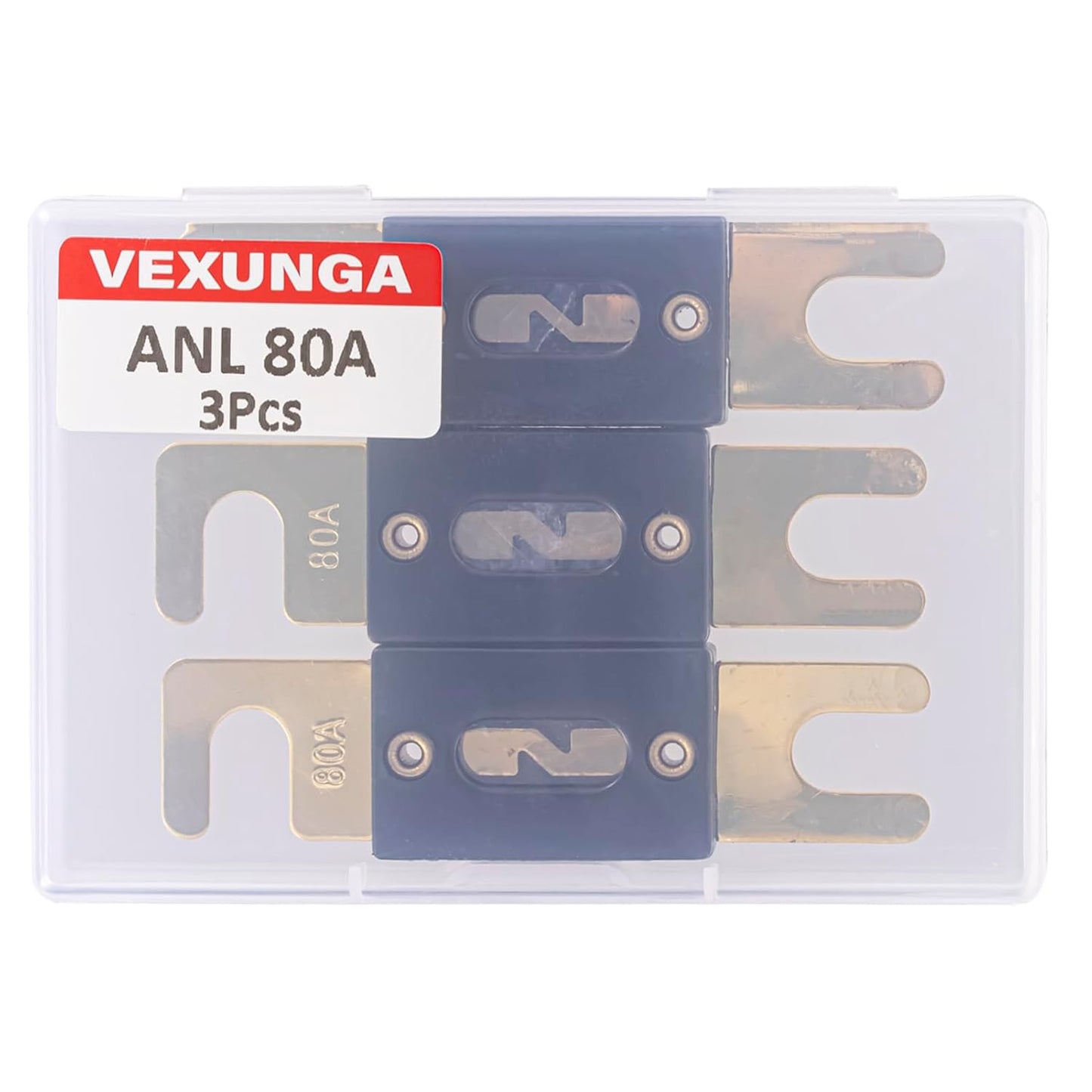 80A ANL Fuse 80 Amp Inline Blade Fuses 32V for Car Audio Inverter Automotive Stereo (Pack of 3 pcs)