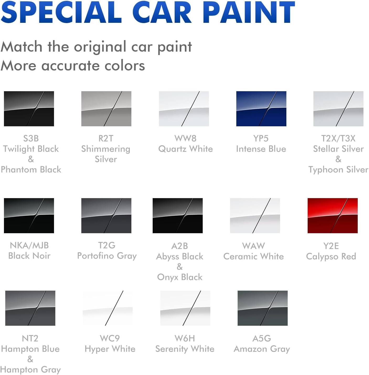 Intense Blue (YP5) Touch Up Paint Compatible with Hyundai, DIY Car Paint Scratch Repair, Automotive Paints, Quick & Easy Fix Scratch Repair for Tucson/Elantra/Venue/Ioniq