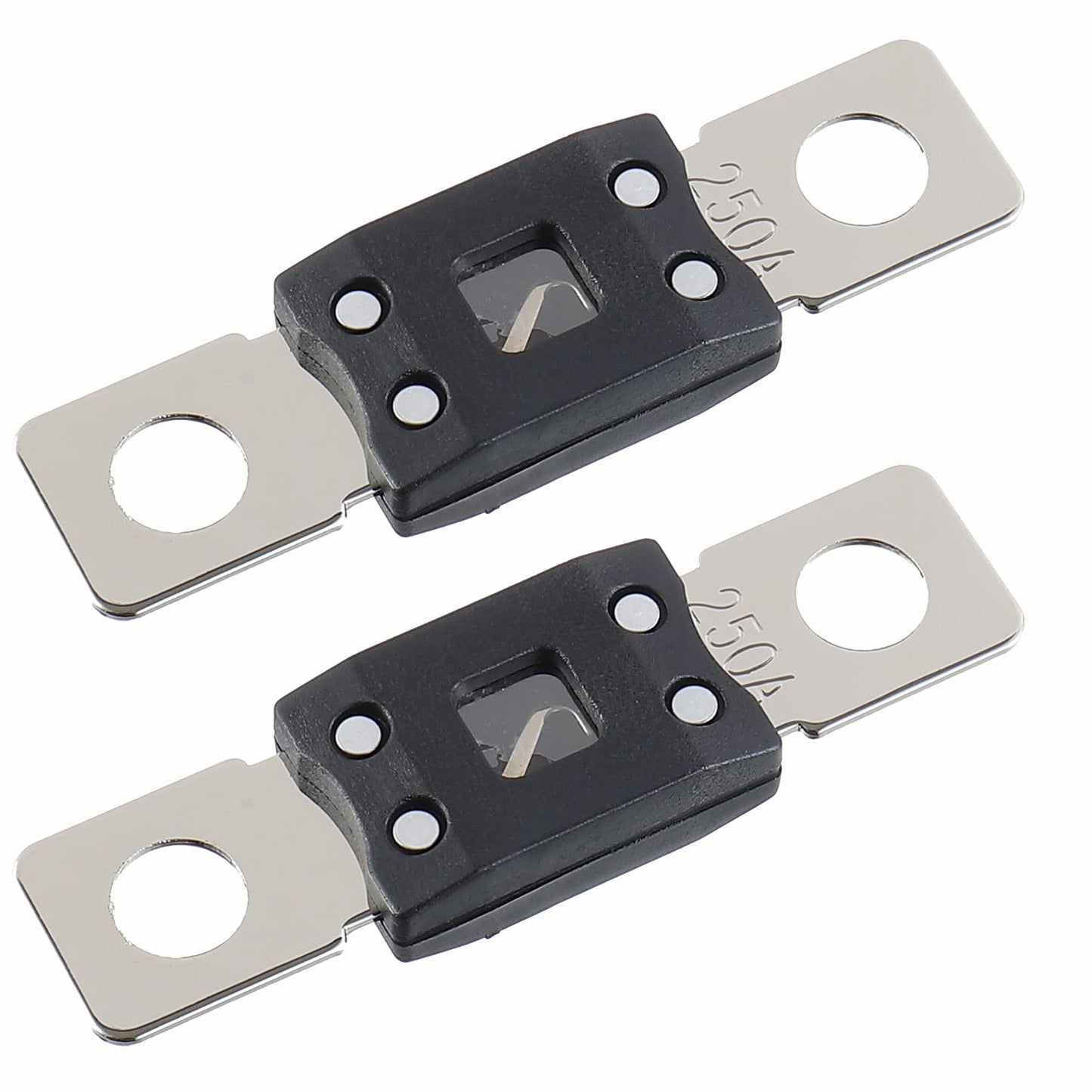 250A MEGA High Current Fuse - 250 Amp Bolt-on Fuse for Cars, Trucks, Construction Vehicles, Buses, Caravans (2 Pcs)