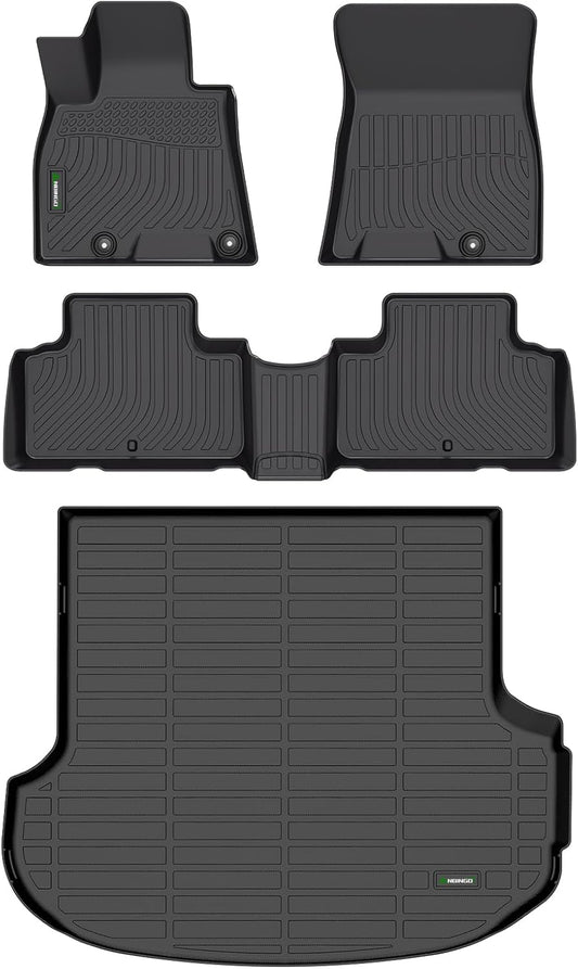 ANBINGO®-Floor Mats & Cargo Liner for Genesis GV80 2021-2026 5 Seats (Not Fit Coupe) All Weather Protection TPE Heavy Duty Non-Slip Automotive 2026 GV80 Floor Liners Accessories, Black