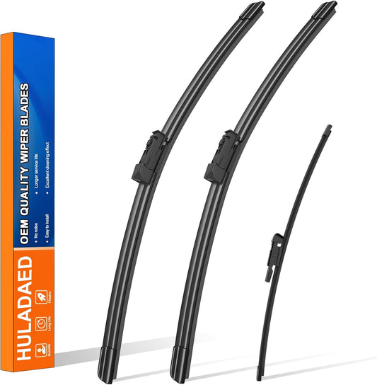 HULADAED® 24'' 20'' 15'' Windshield Wipers Replacement for Land Rover Range Rover 2023 2022 2021 2020 2019 2018 2017,Silicone Front Rear Wiper blades for MY Car-All Weather & Quiet(3 PACK)