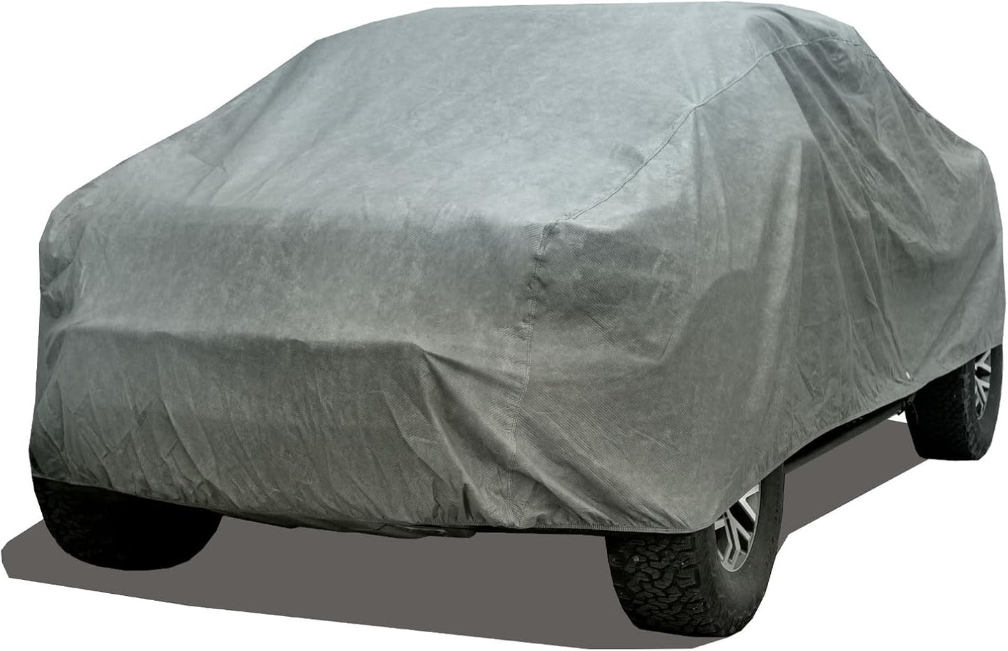 All Weather Waterproof Truck Cover, 7-Layer Non-Woven Cotton Truck Covers for Automobiles Car Snow Cover, Full Exterior Covers, Winter Rain Sun Sedan, Grey, Size Truck T3 241”-250”