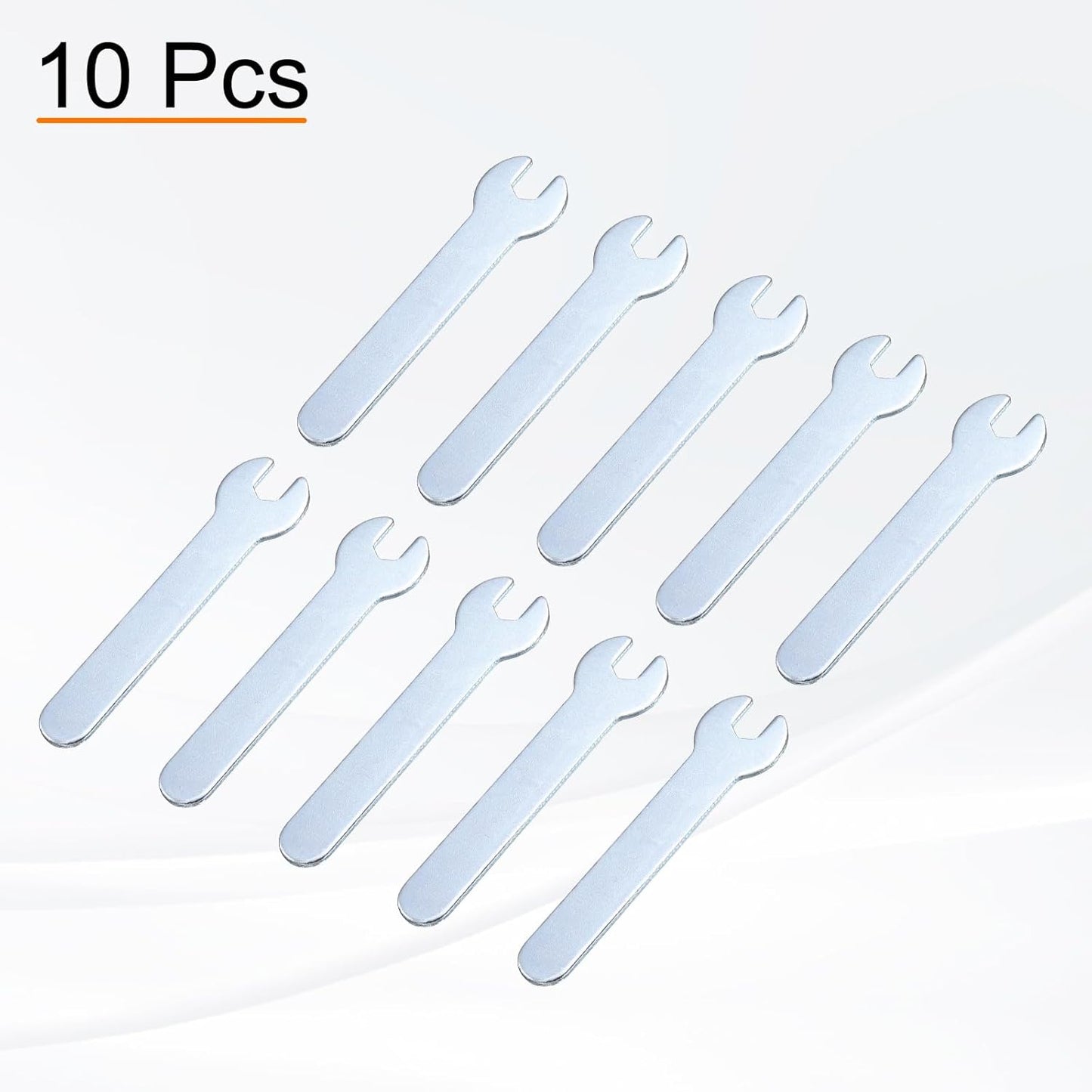 HARFINGTON 10pcs Small Wrench Open End Wrench 5.5x66x1.5mm Metric U-Shaped Single Open Ended Spanner Super Thin Small Flat Head Galvanizing Wrench for Automotive Repair Furniture Assembly