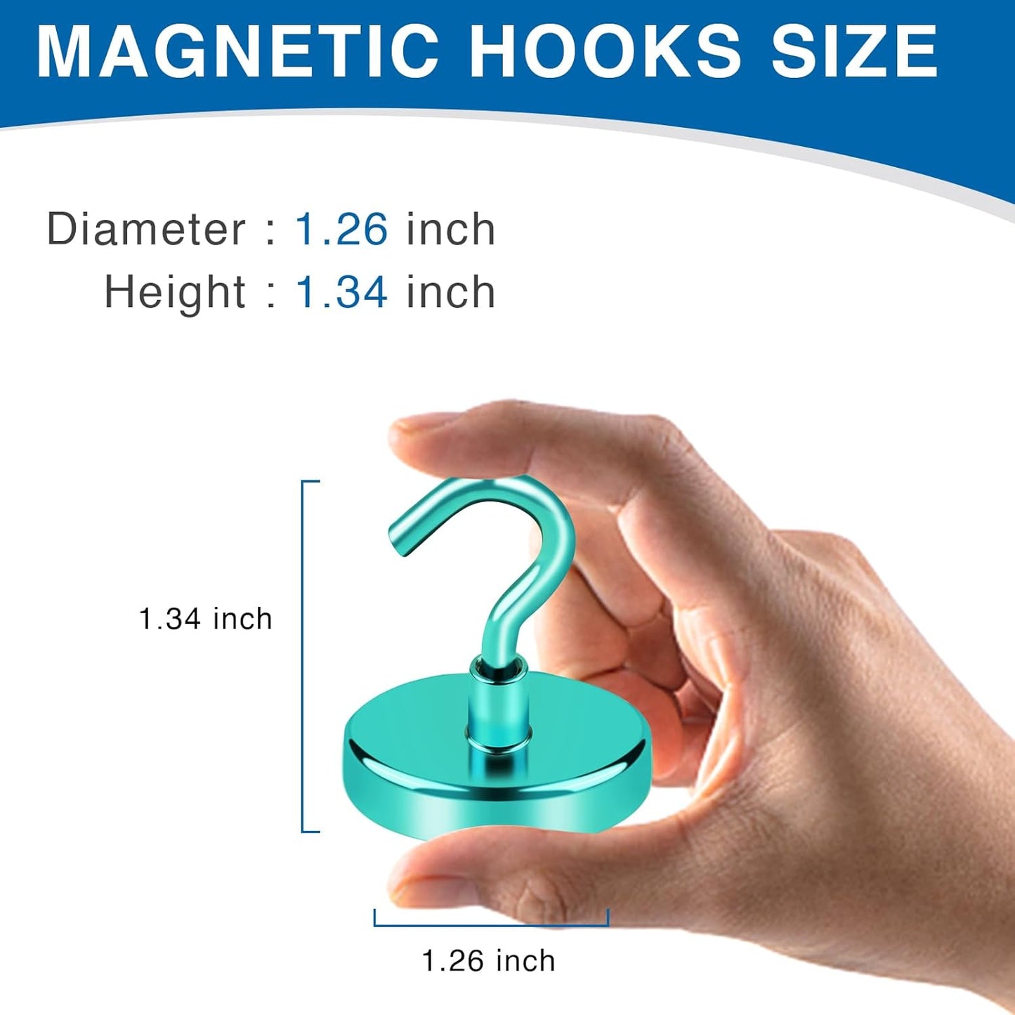 LOVIMAG Cruise Ship Essentials, 110Lbs Cruise Door Magnets, Green Magnetic Hooks, Magnetic Hooks Heavy Duty for Hanging Celling, Grill, Refrigerator Kitchen-6 Pack