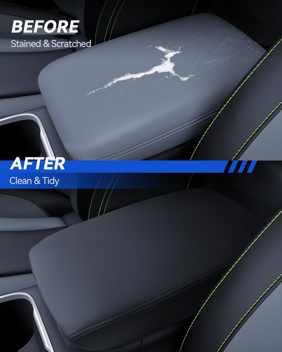 Armrest Cover for 2018-2023 2024 Volvo XC90 Accessories Center Console Middle Lid Pad Protector for Car Elbow Rest