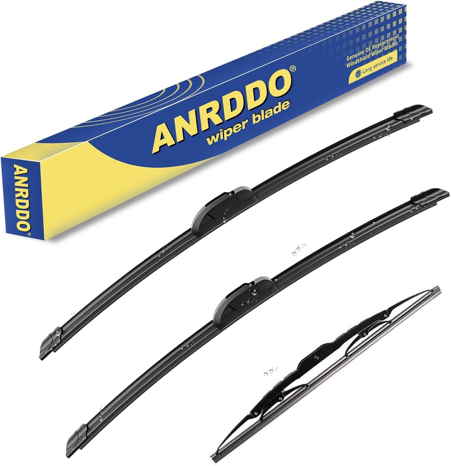 3 Wipers Factory Replacement For 2007 2006 2005 2004 2003 2002 2001 Toyota Sequoia Original Equipment Windshield Wiper Blades Set 19"+19"+14" (Set of 3) U/J HOOK