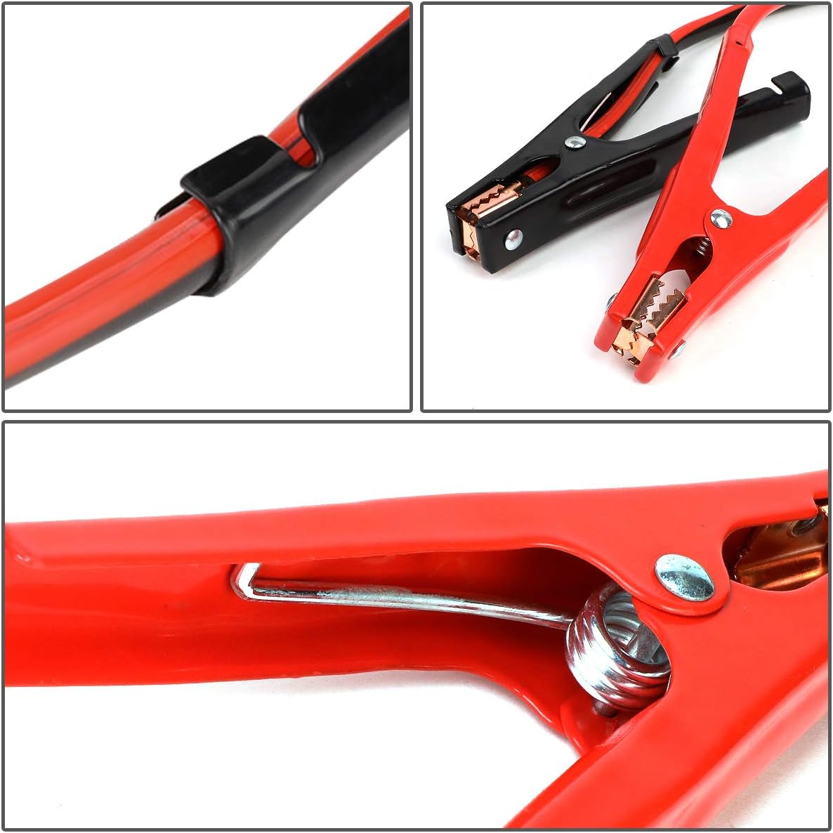 Auto Dynasty Heavy Duty 20 Feet 4 Gauge Booster Cable Power Jumper 500 AMP Emergency Battery Start Car/Motorcycle