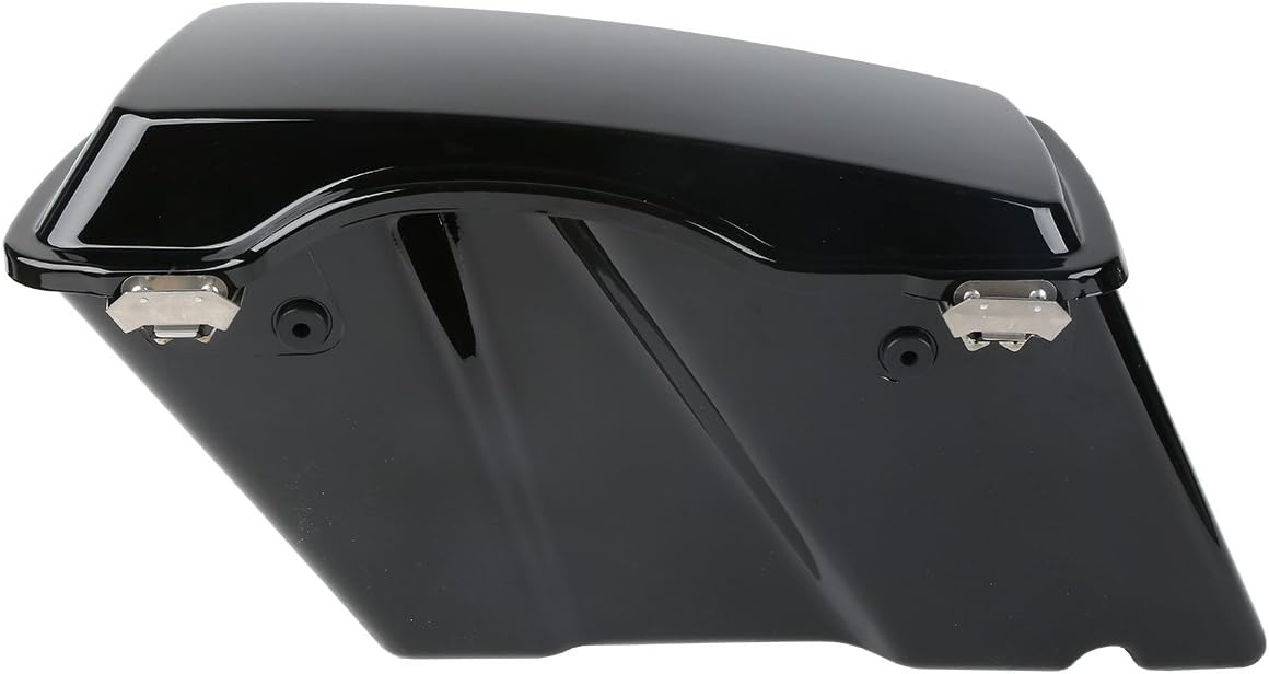 XFMT Motorcycle Saddlebags Vivid Black Hard Saddle Bags Trunk W/Black Latches For Harley Touring Road King Street Glide Road Glide Electra Glide Ultra Classic 1994-2013