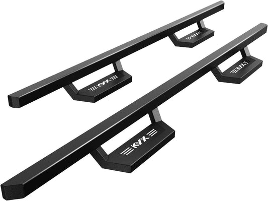 KYX Running Boards & Steps Nerf Bars Compatible with Ford F250 F350 Super Duty Crew Cab 1999-2016, A Pair 6 inch Car Door Side Steps Nerf Bars Truck Boards Step Rails-Dual Stairs