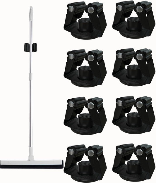 Magnetic Broom Holder Heavy Duty, Magnetic Broom and Mop Organizers for Fridge - Magnet Waterproof Mop Broom Holder for Garage Kitchen Laundry Work Shop - 8 Pack